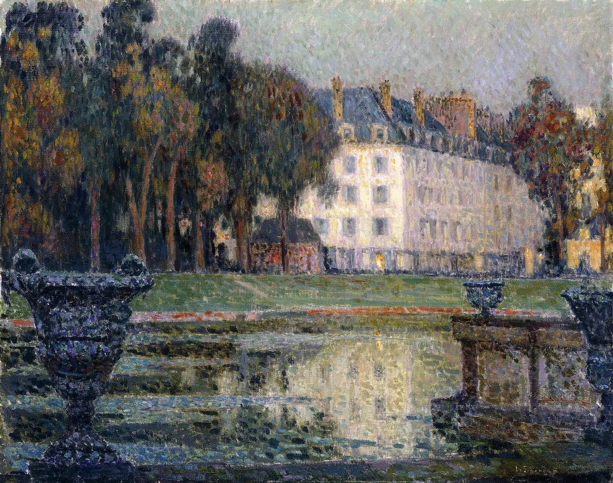 Henri Le Sidaner - 162, La Fontana di Nettuno al Crepuscolo